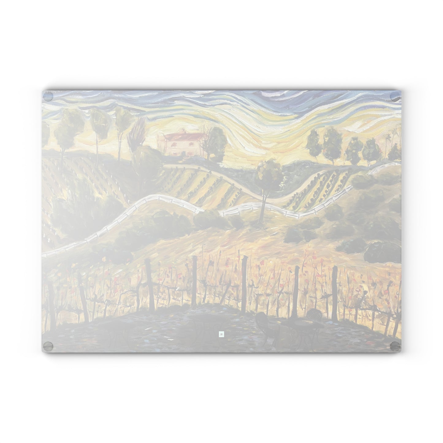 Glass Cutting Board-Sunset at the Villa-GBV
