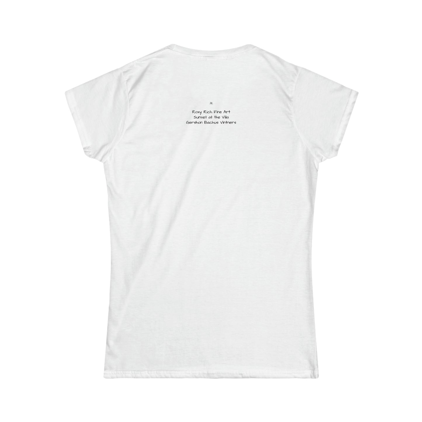 Coucher de soleil à la villa de Gershon Bachus Vintners T-shirt semi-ajusté softstyle pour femmes