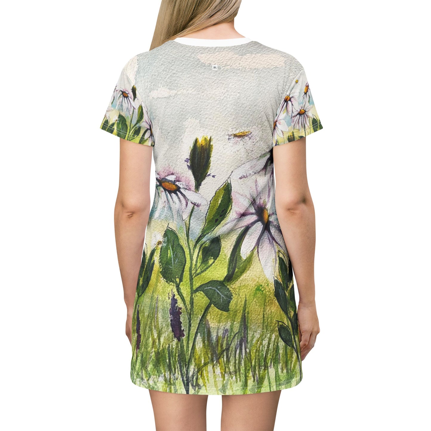 T-Shirt Dress (AOP)-Daisy Meadow