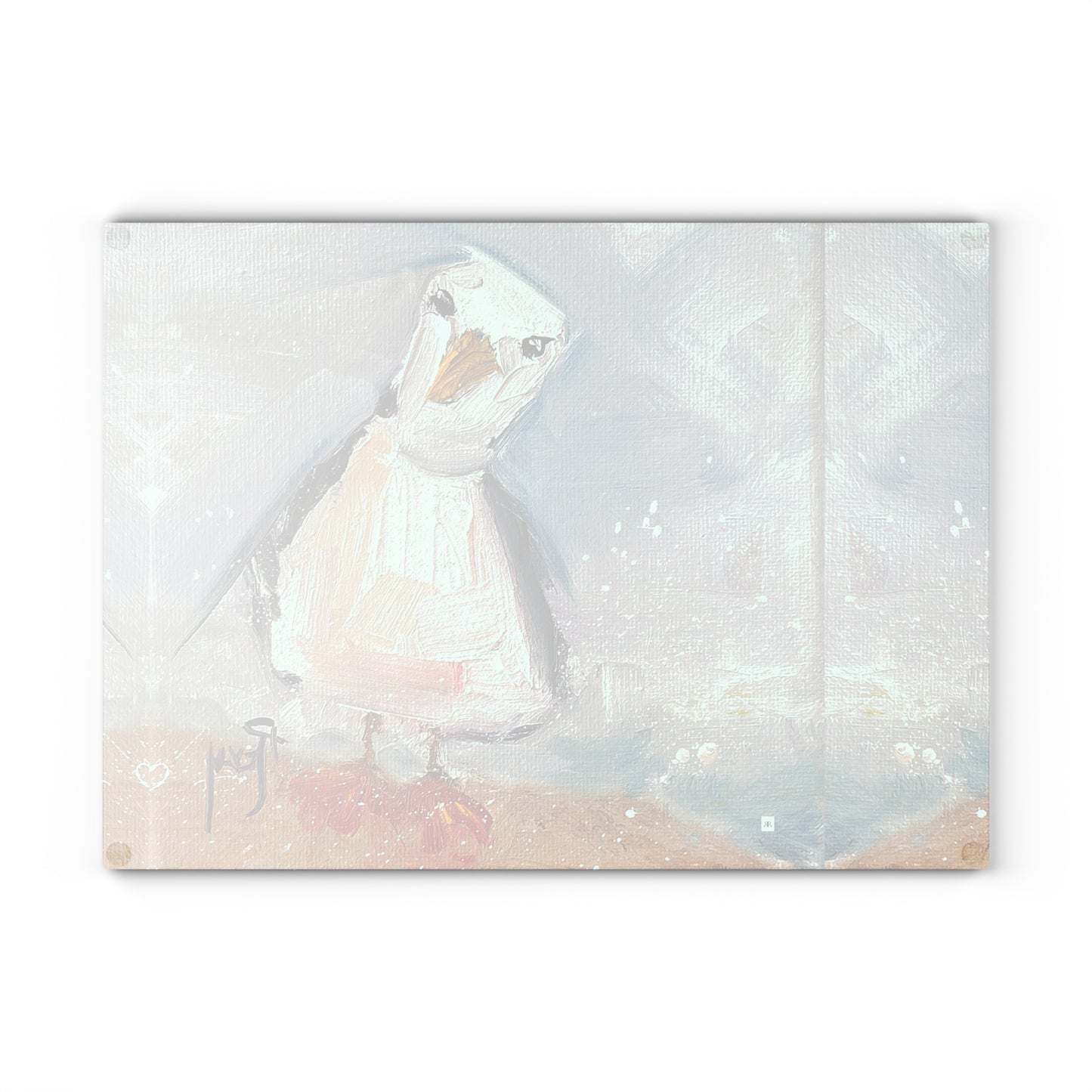 Inquisitive Seagull Glass Cutting Board