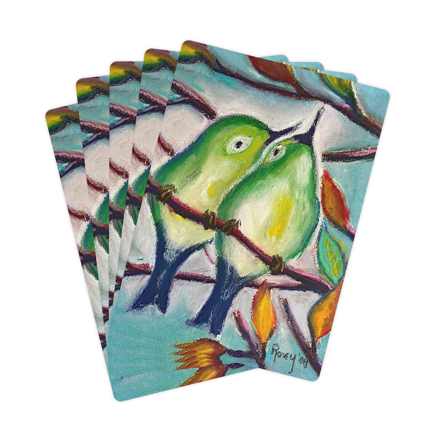 Cuddling Warblers Birds Poker Cards/Playing Cards