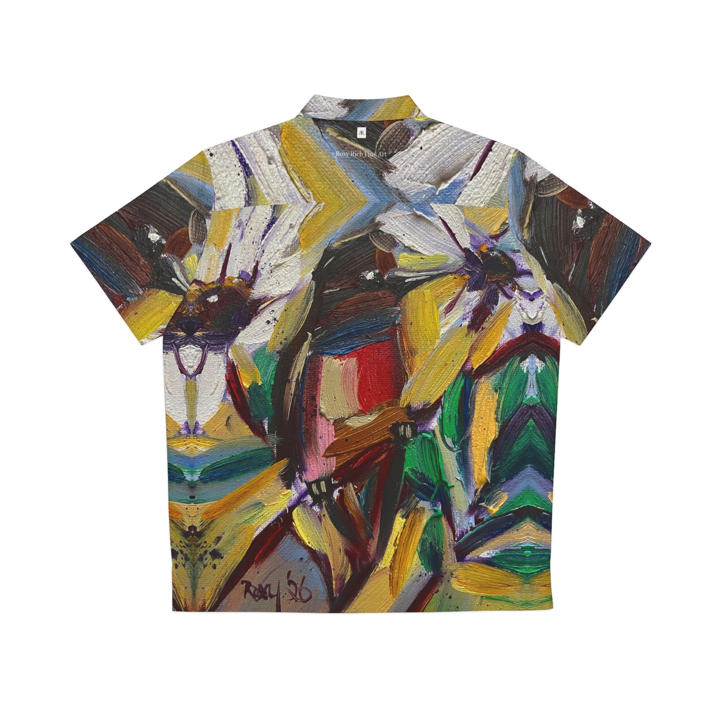 Men's Hawaiian Shirt- Stained Glass House Finch
