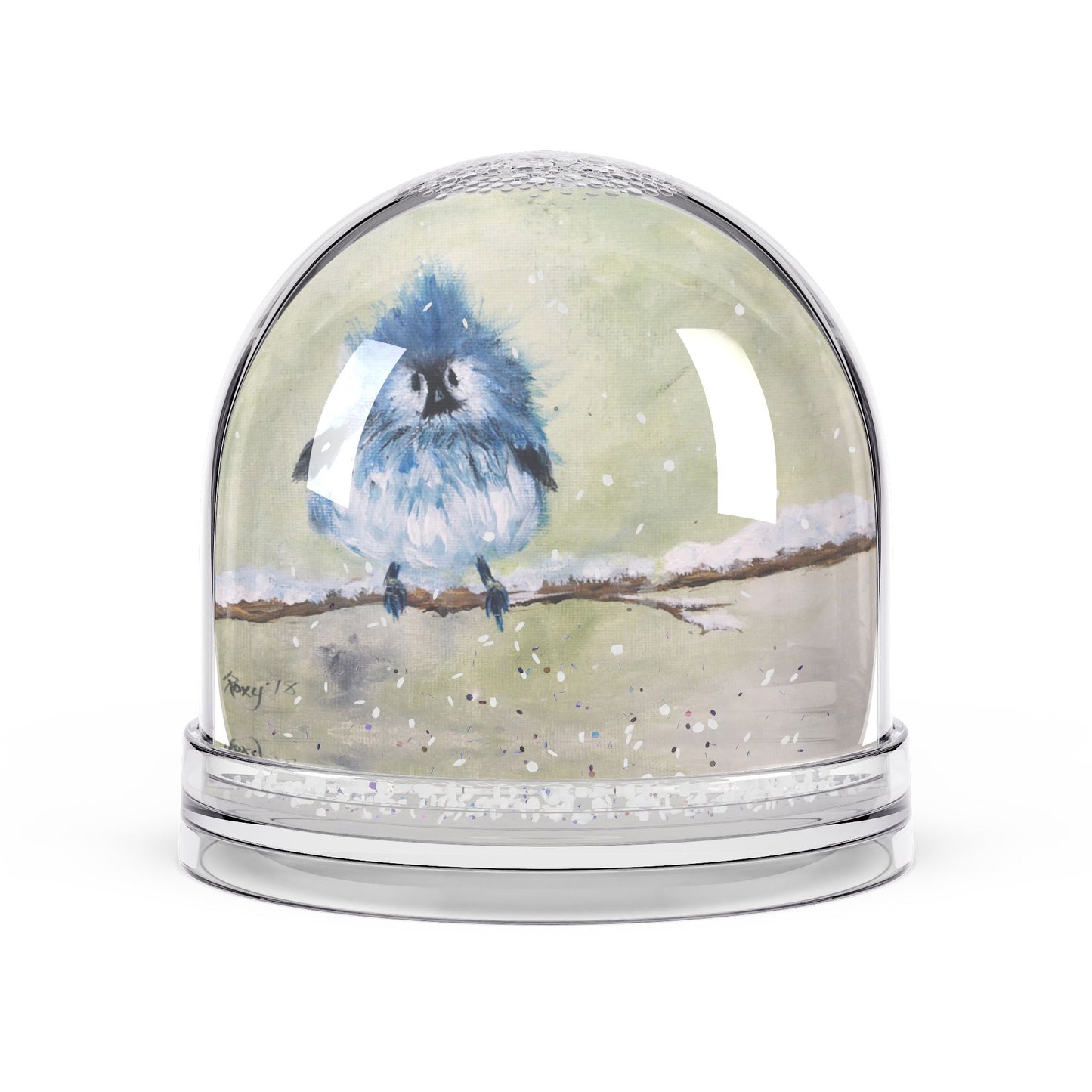 Snow Globe - Fluffy Fat Mountain Bluebird