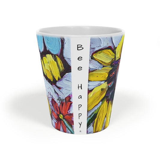 Sun Bee "Bee Happy" Latte Mug, 12oz