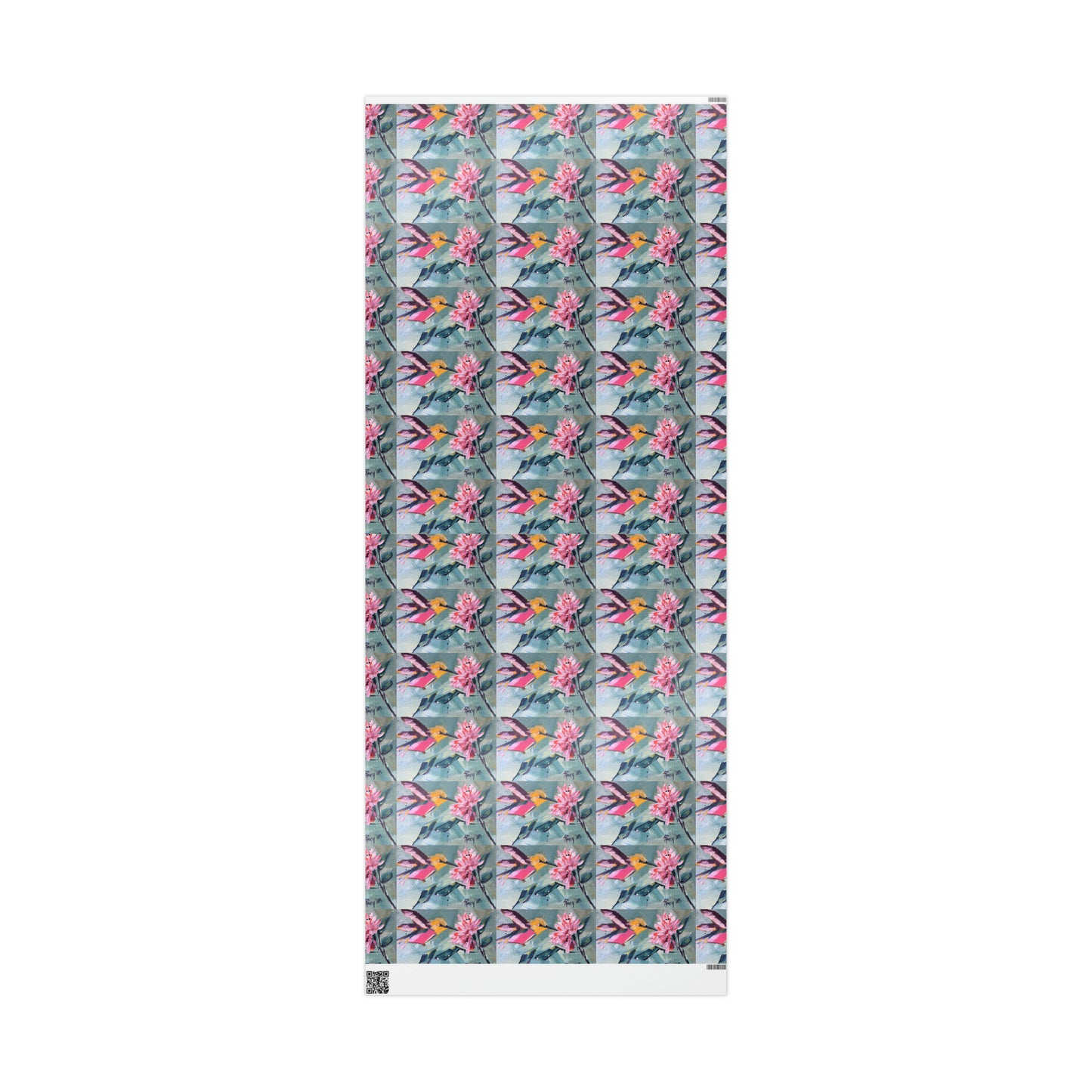 Pink Hummingbird Pink Flowers (3 Sizes) Wrapping Papers