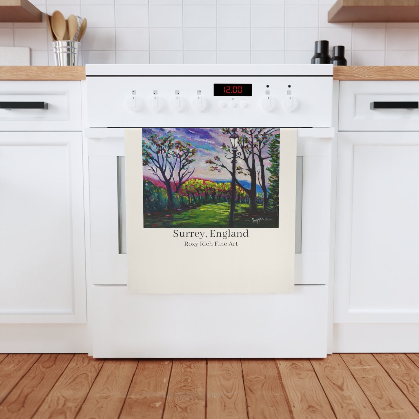 Sundown in Surrey at Stanhill Court Organic Vegan Cotton Tea Towel