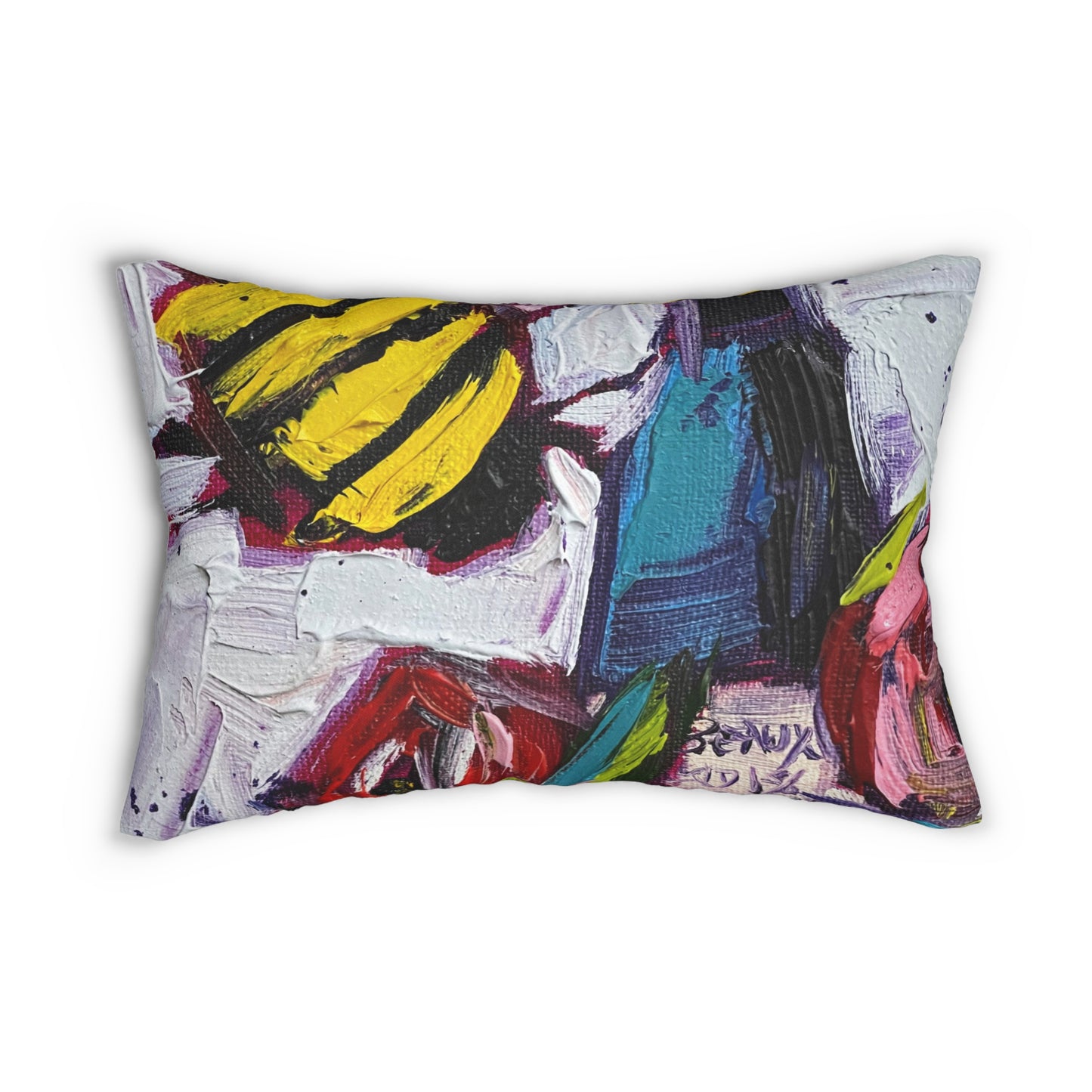 Bee Happy Lumbar Pillow