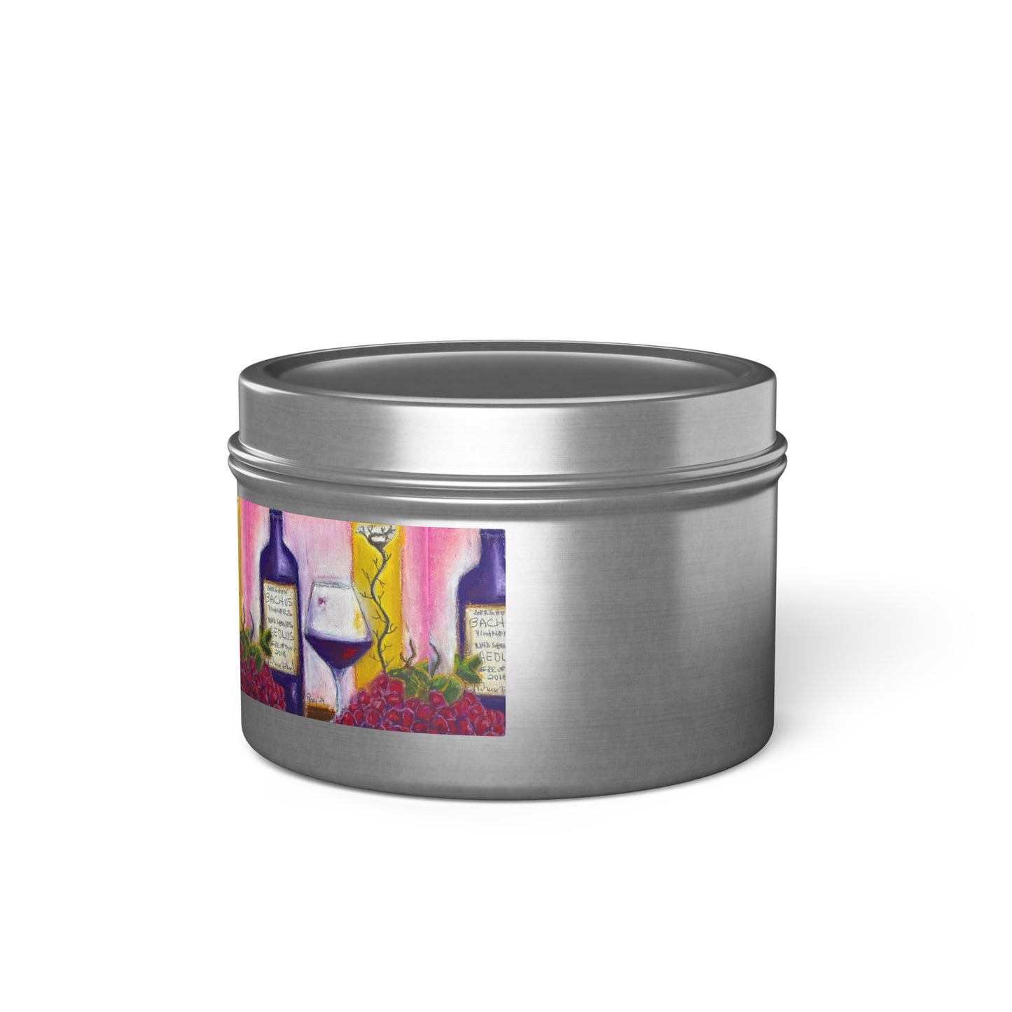 Aeolus GBV Wine & Clique Glass Tin Candle