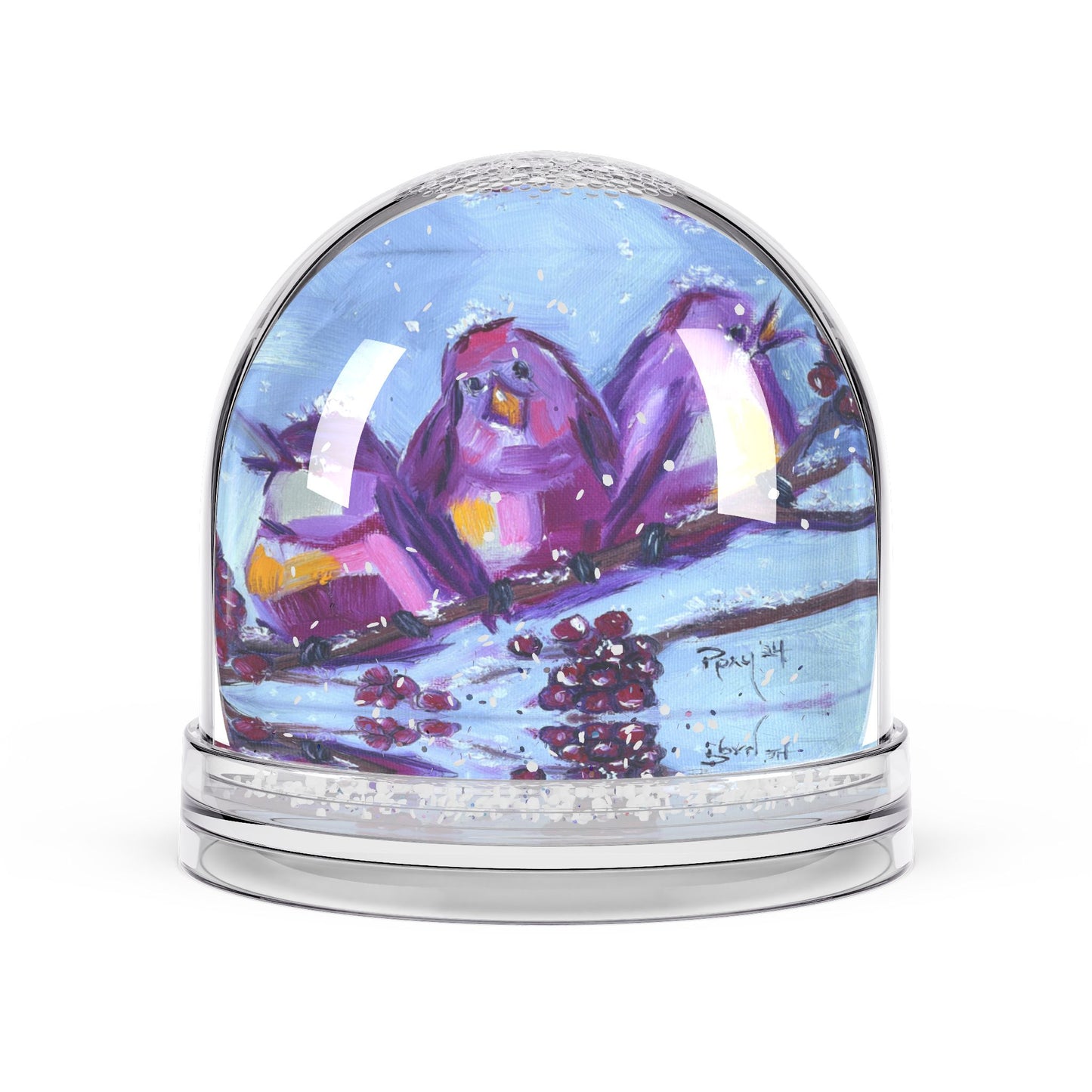 Snow Globe - Chirpy Winter Birds
