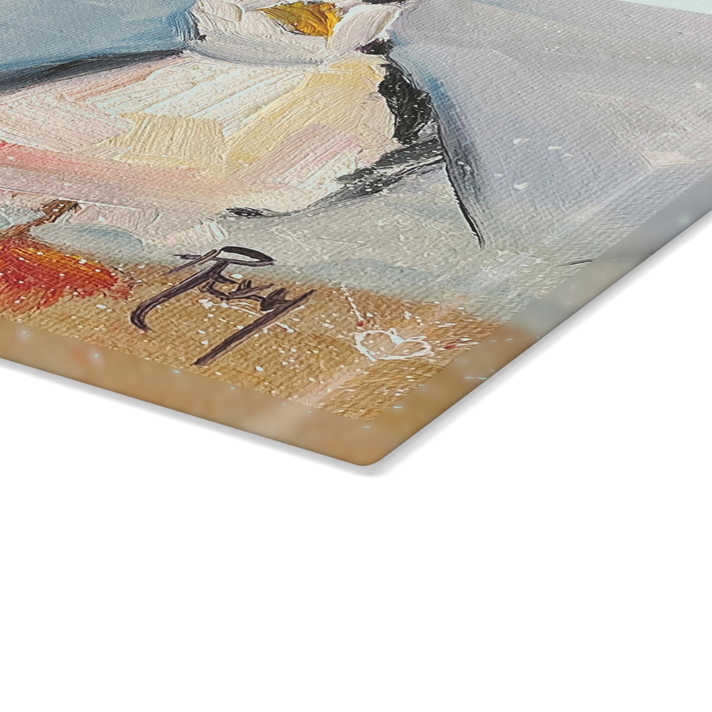 Inquisitive Seagull Glass Cutting Board