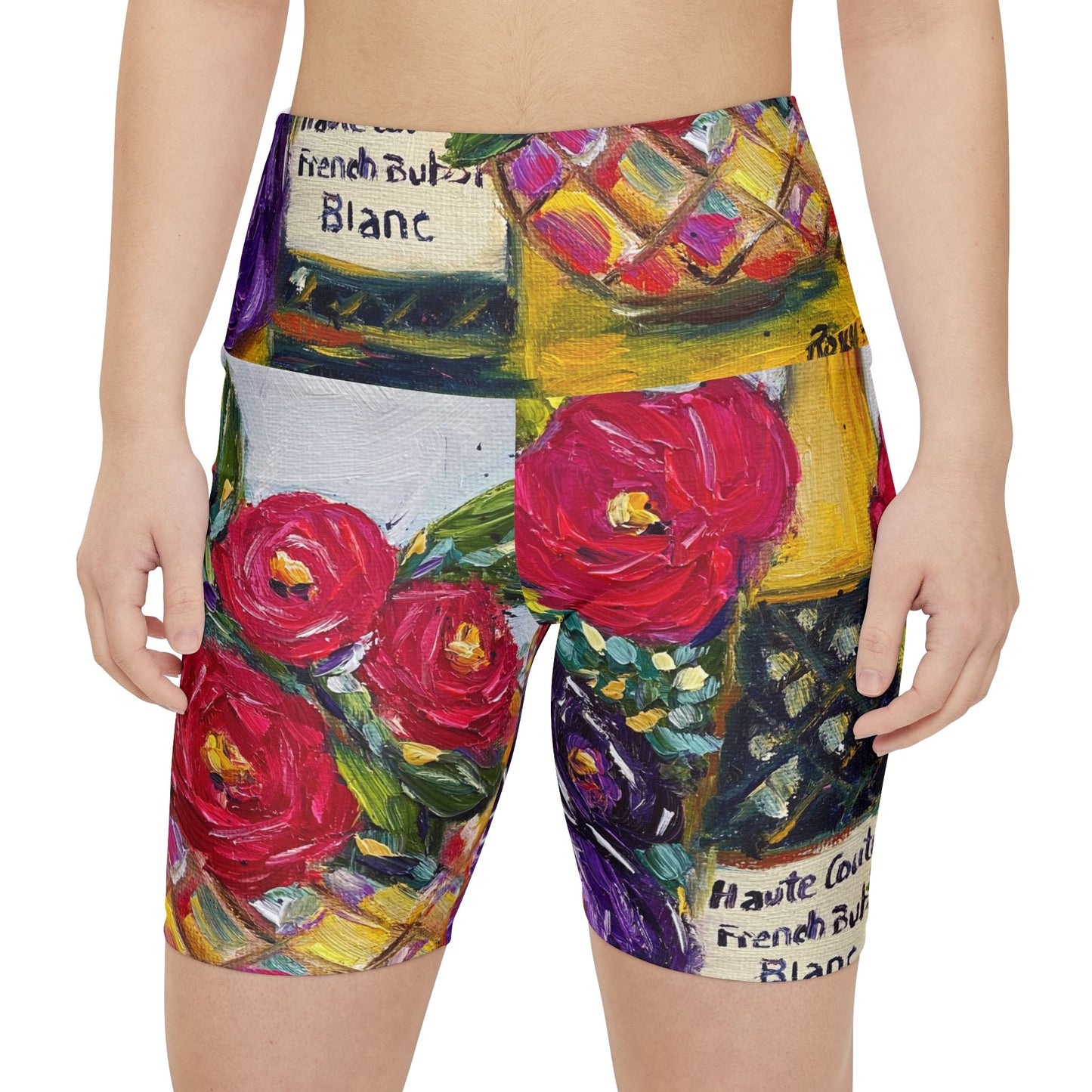 Women's Workout Shorts - French Bubbles