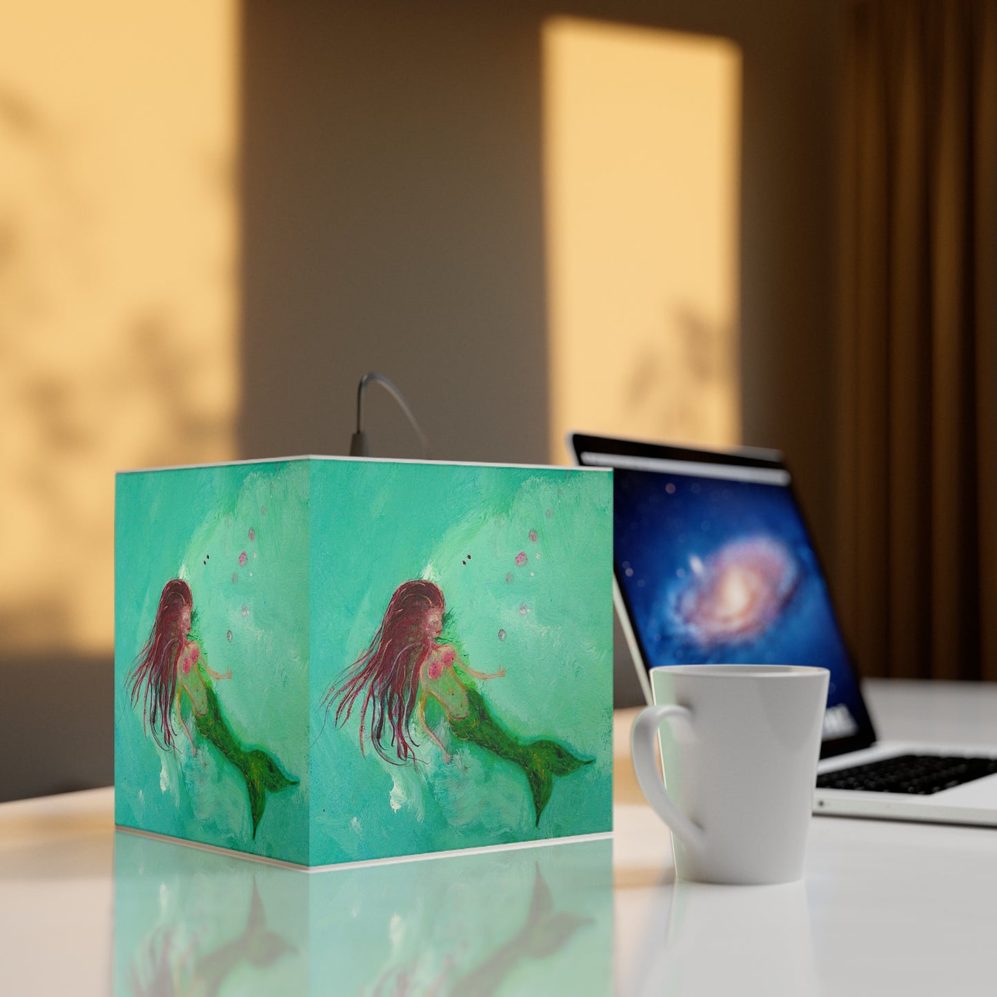 Floaty Mermaid Cube Lamp