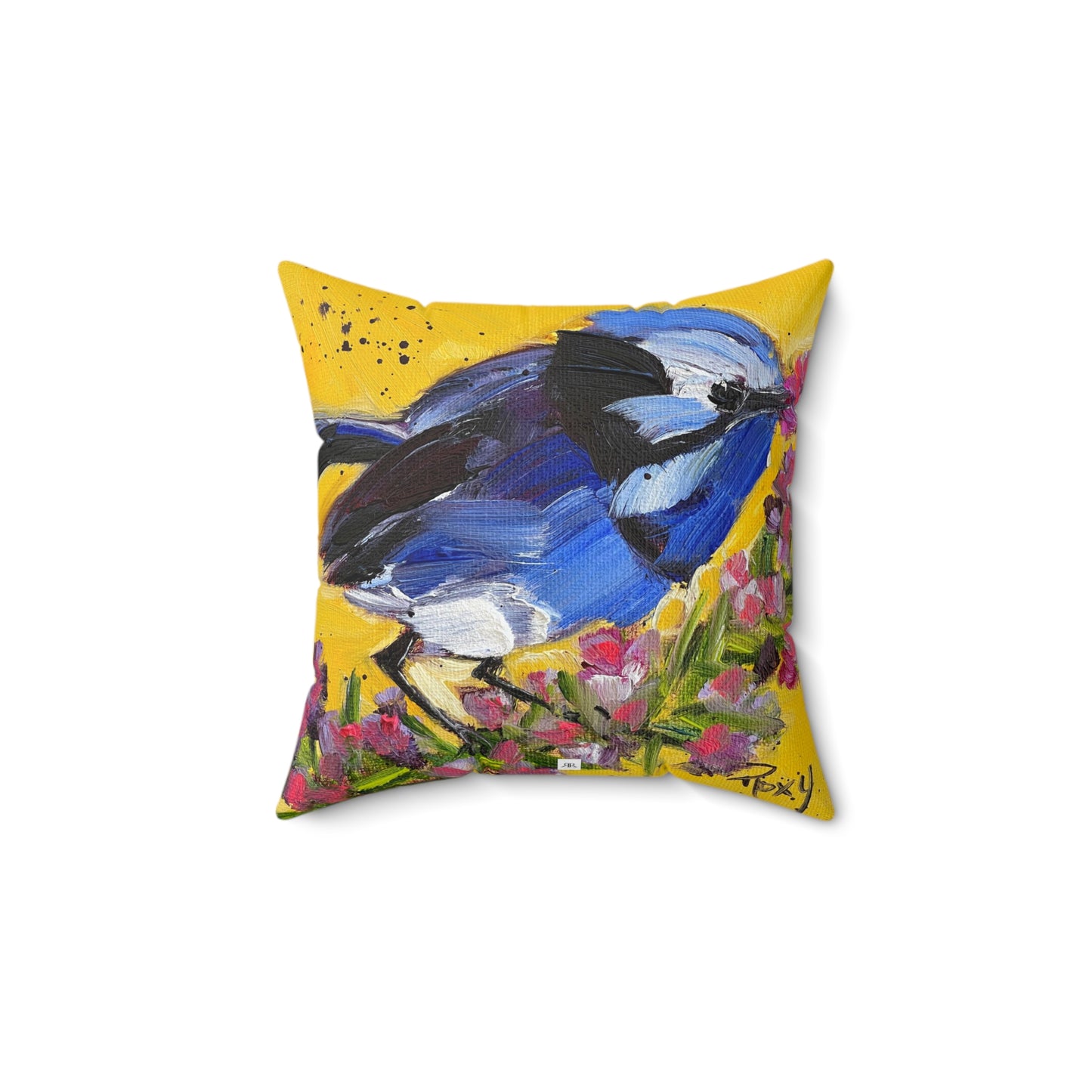 Splendid Fairy Wren Indoor Spun Polyester Square Pillow