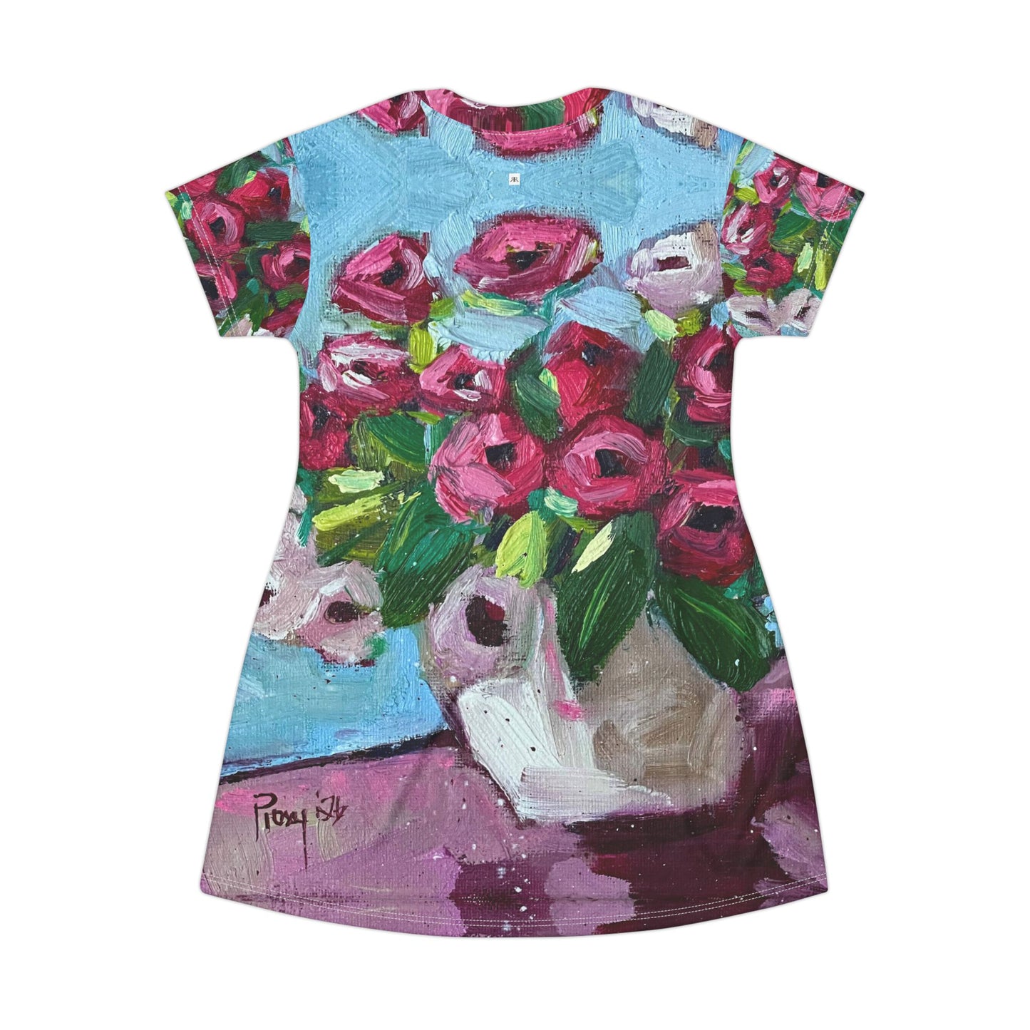 T-Shirt Dress -Blushing Blooms