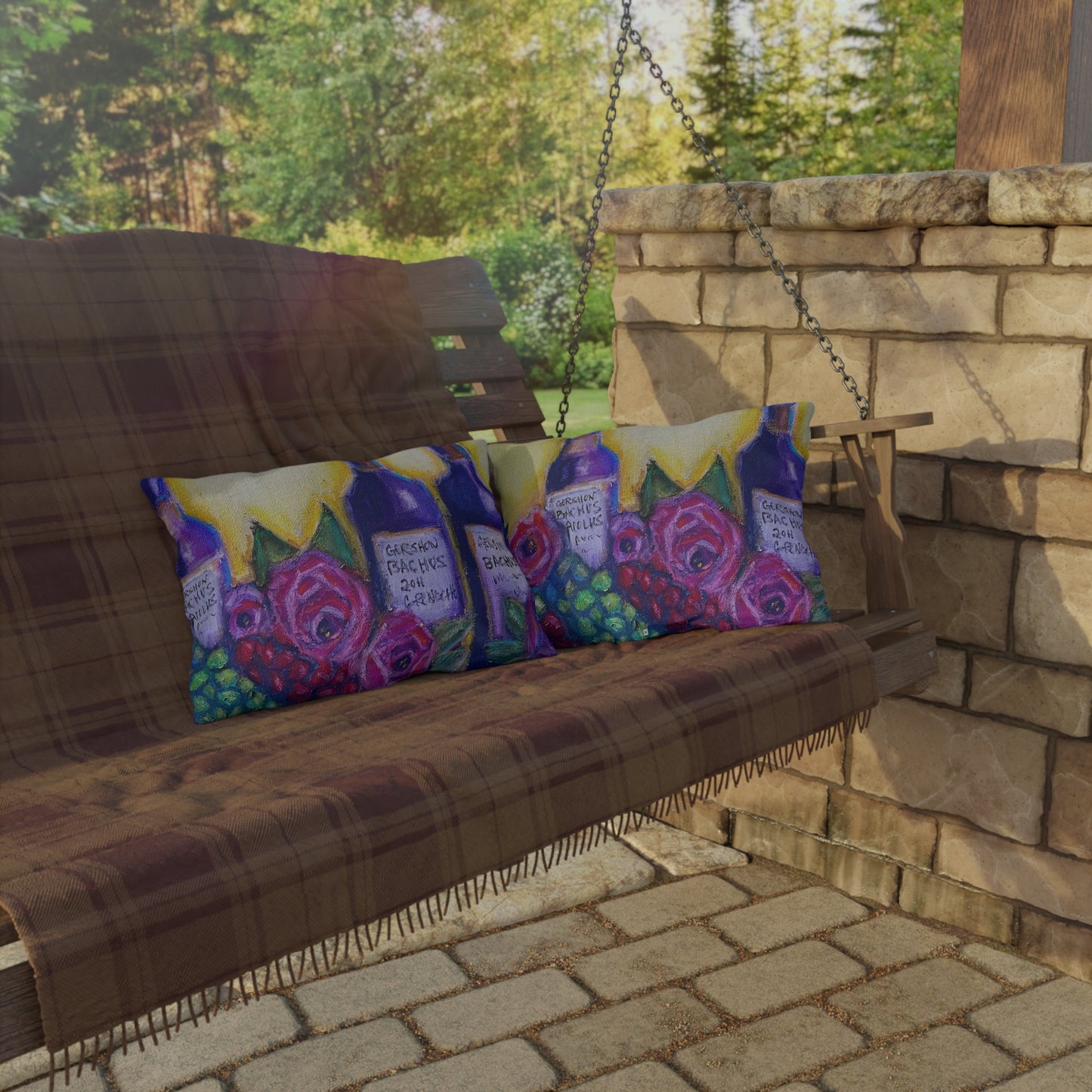 GBV Wine and Roses Outdoor Pillows