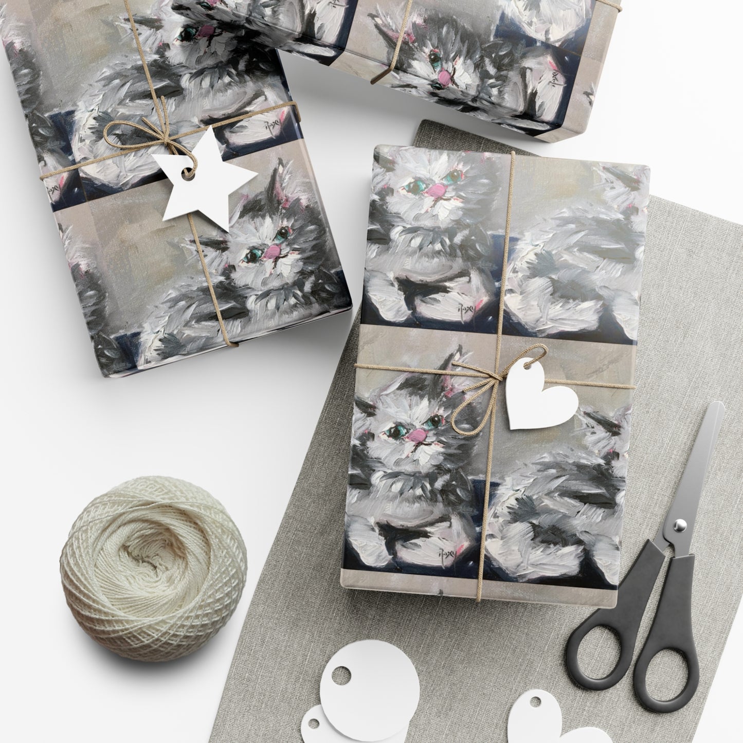 Babe Persian Cat Repetitive Print Gift Wrapping Paper