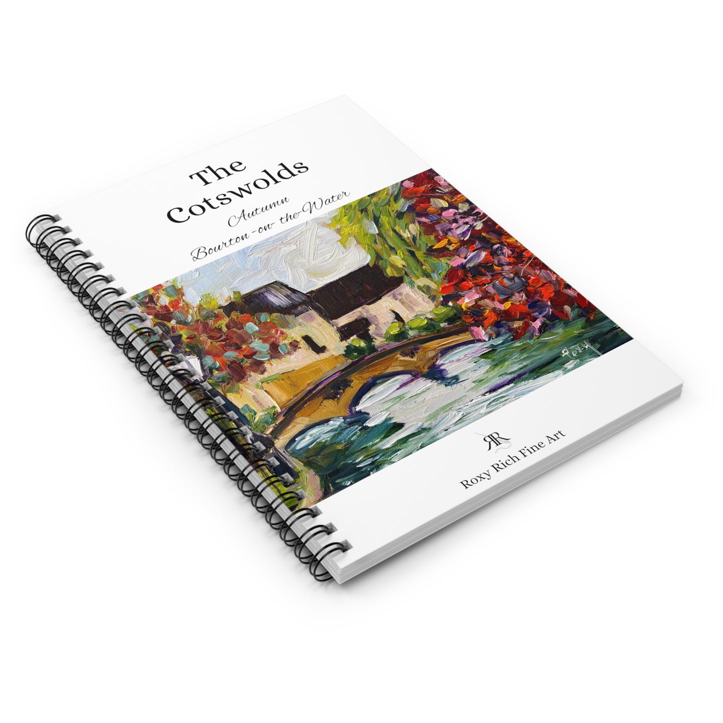 Otoño en Bourton on the Water "The Cotswolds" Cuaderno de espiral