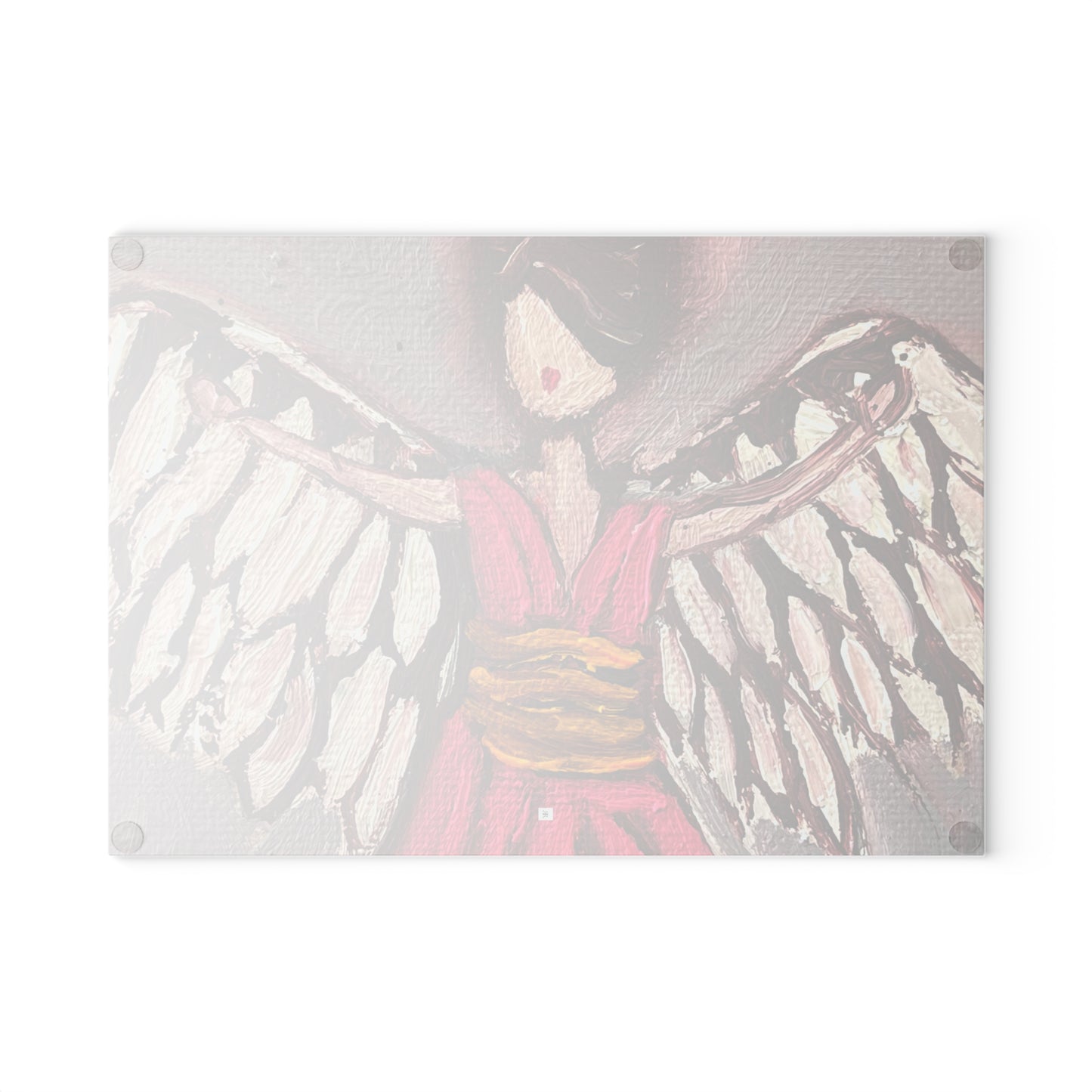 Pink Angel Glass Cutting Board