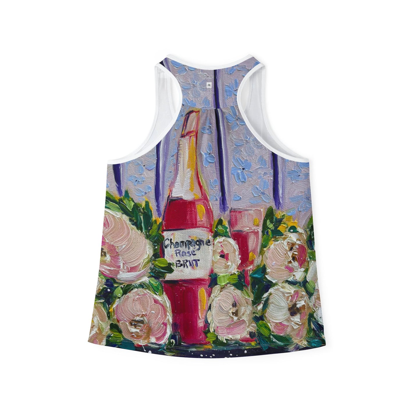 Women's Racerback Tank Top-Pink Champagne and Peonies