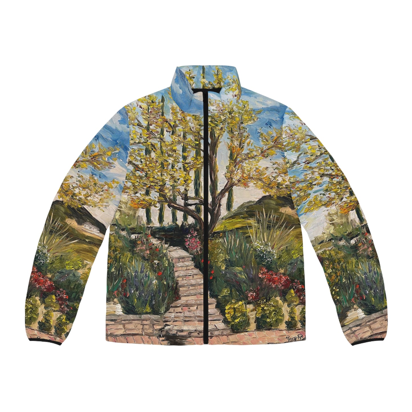 Men's Puffer Jacket - Roxy Rich Art-Tree and Garden at GBV