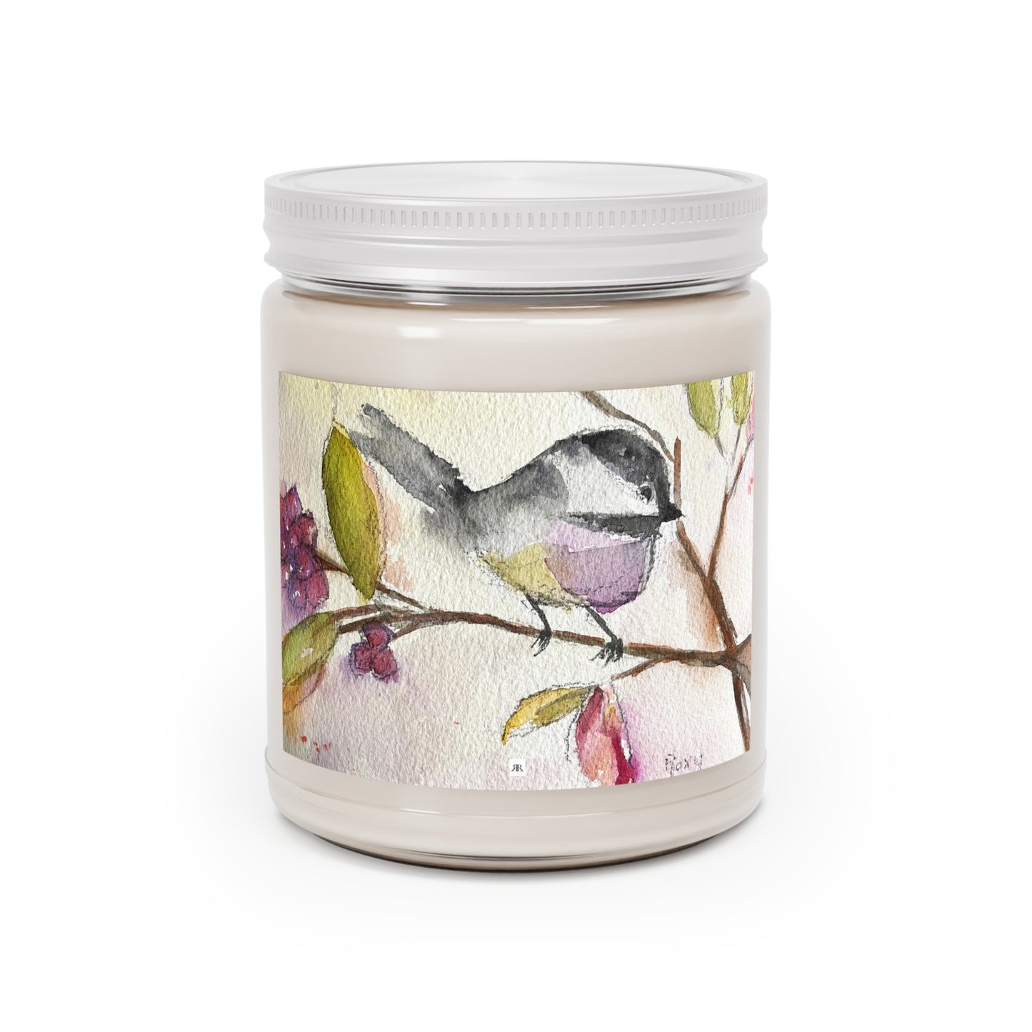 Scented Candle 9oz-Chickadee in a Berry Tree