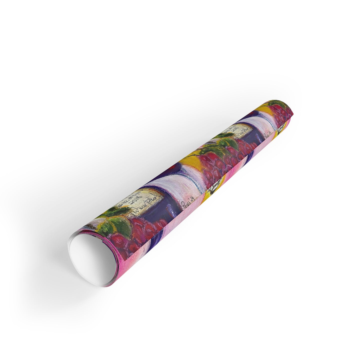 Aeolus GBV Wine Bottle and Clique Glass Gift Wrapping Paper Rolls, 1pc