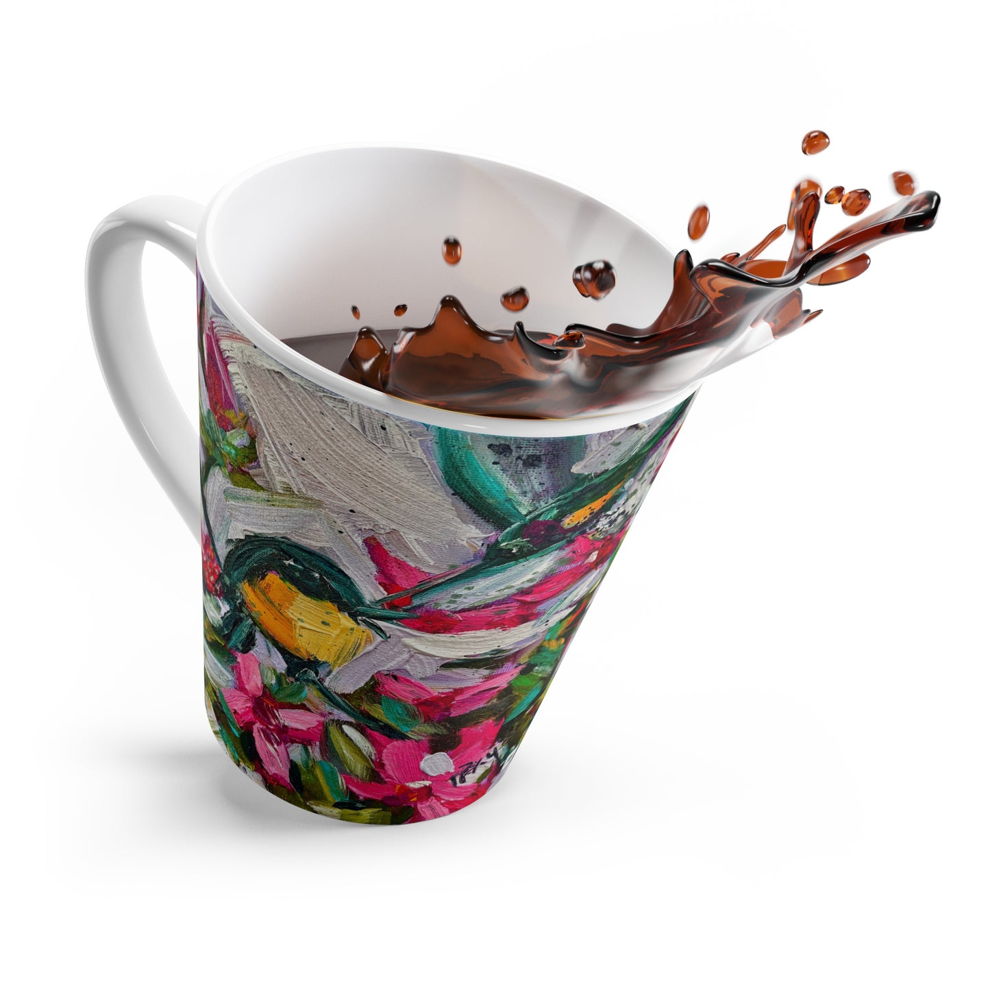 Mug - Colorful Encounter Goldfinch Hummingbird-Made in and Ships from USA