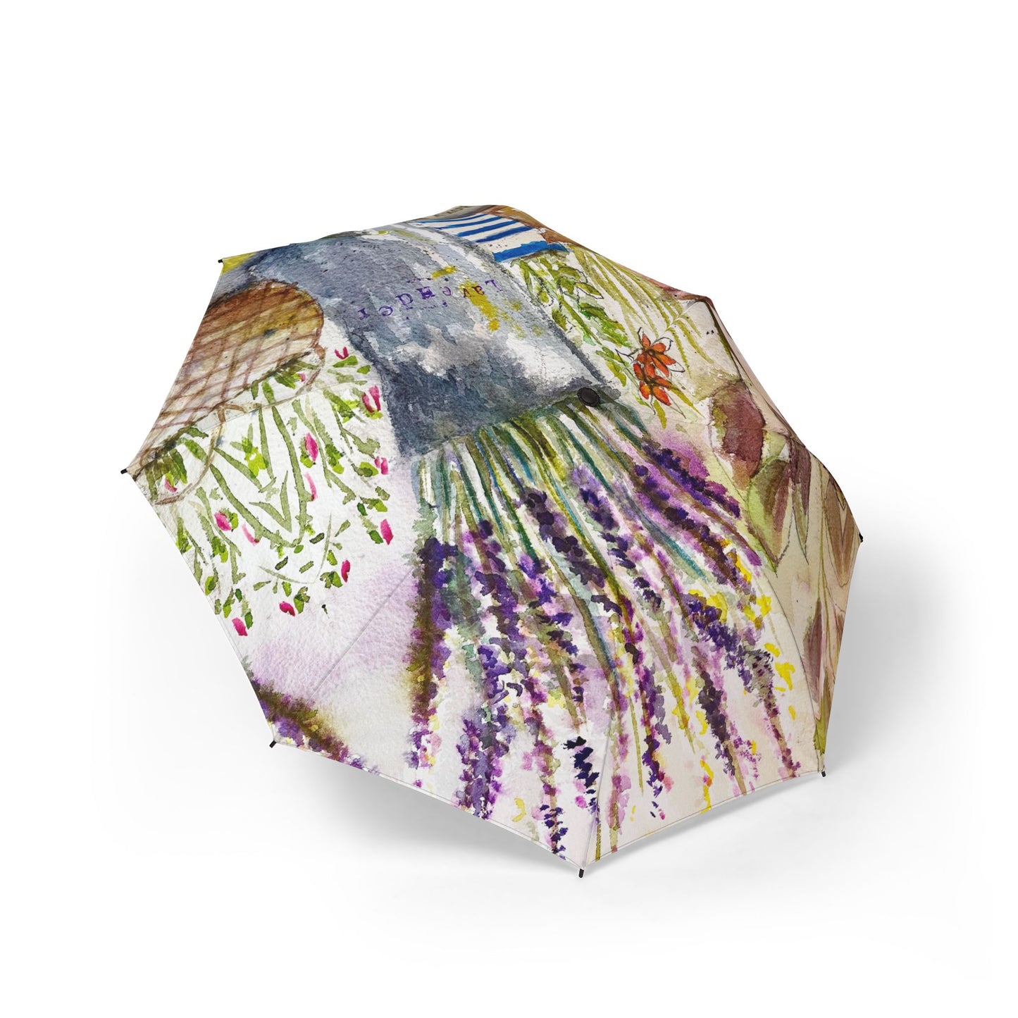 Umbrella-  Lavender in a Silver Bucket