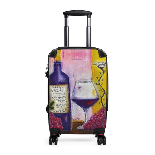 Suitcase Set Lightweight Carry On -"Aeolus"-GBV- Temecula Winery Souvenir Roxy Rich Artwork