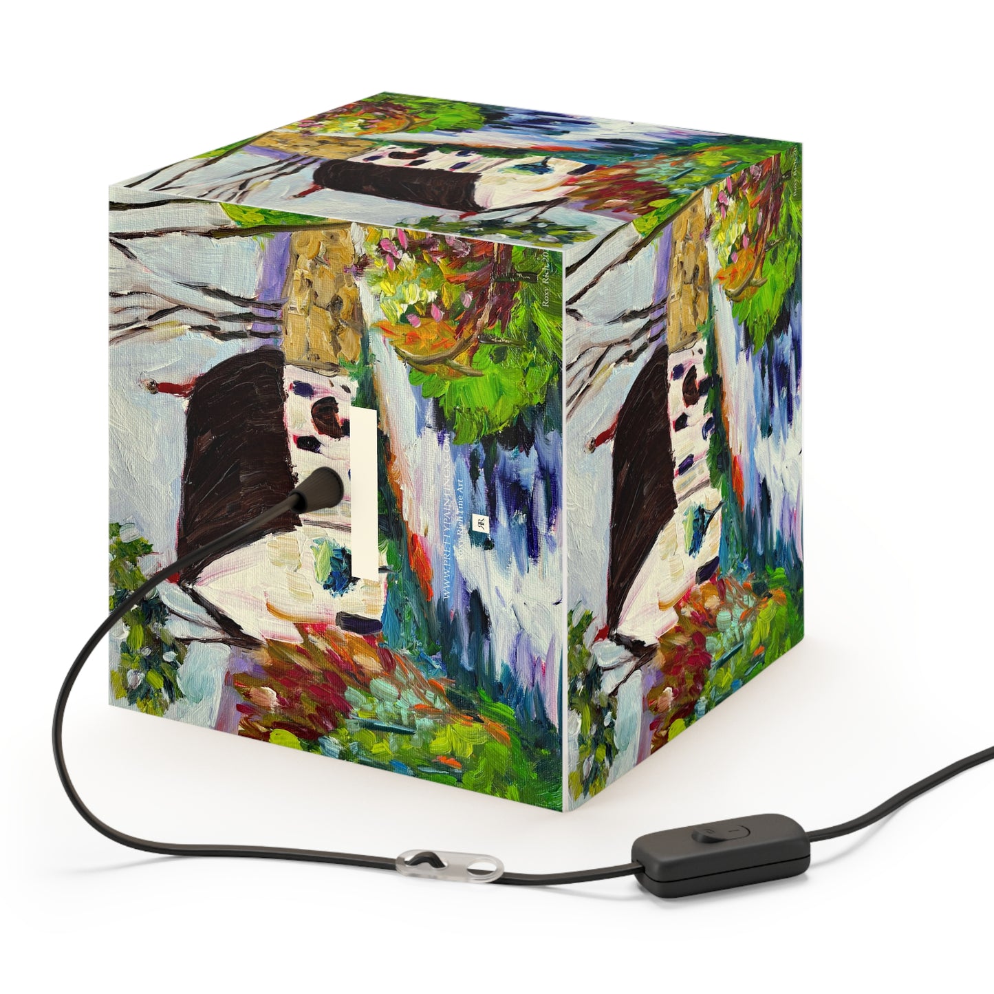 Country Cottage Cotswolds Cube Lamp