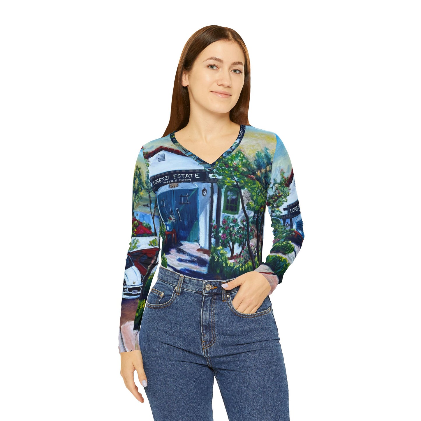 Long Sleeve Shirt-Lorenzi Estate 2024- V-neck Women's