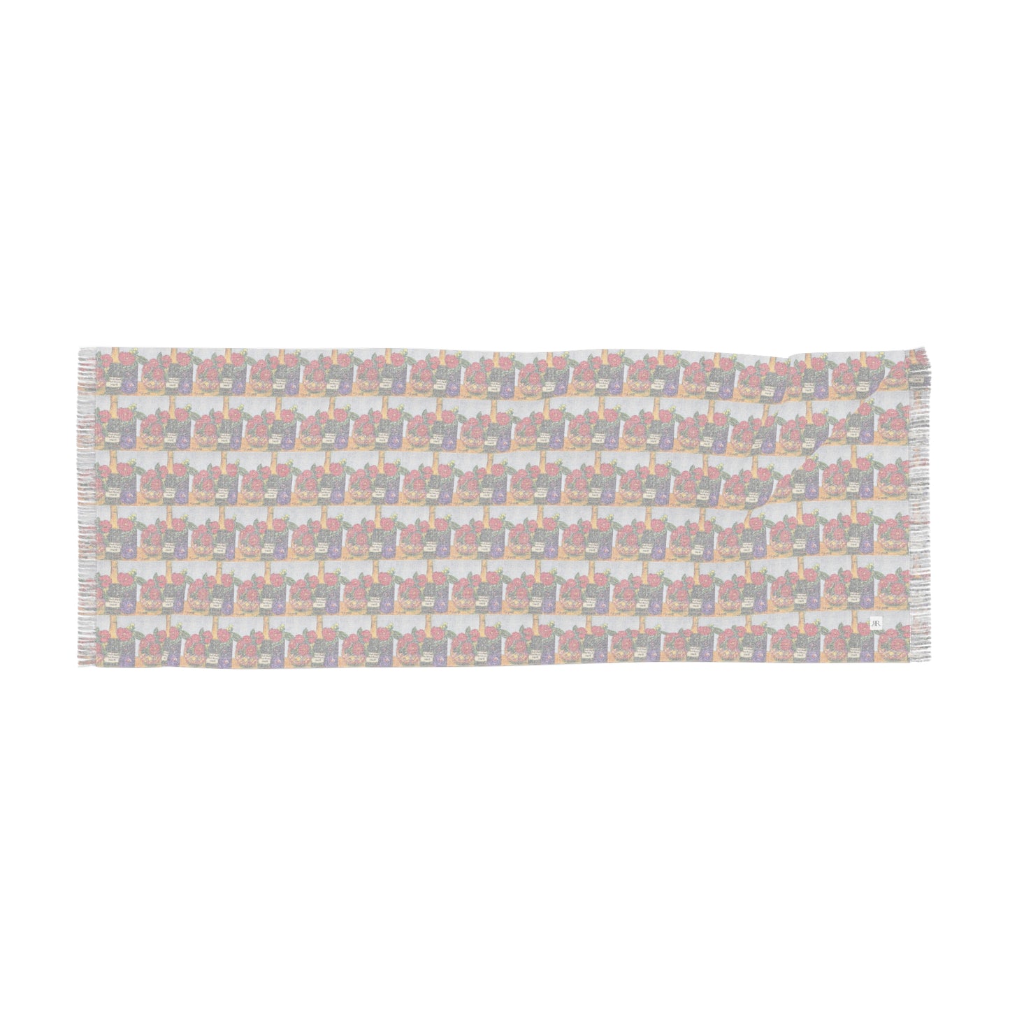 Colorful Scarf — Artistic Lightweight Neck Wrap- French Bubbles-Small Print