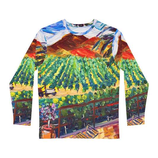 Men's Long Sleeve Shirt - Unique Classic Tee-Vineyard View at Chapin