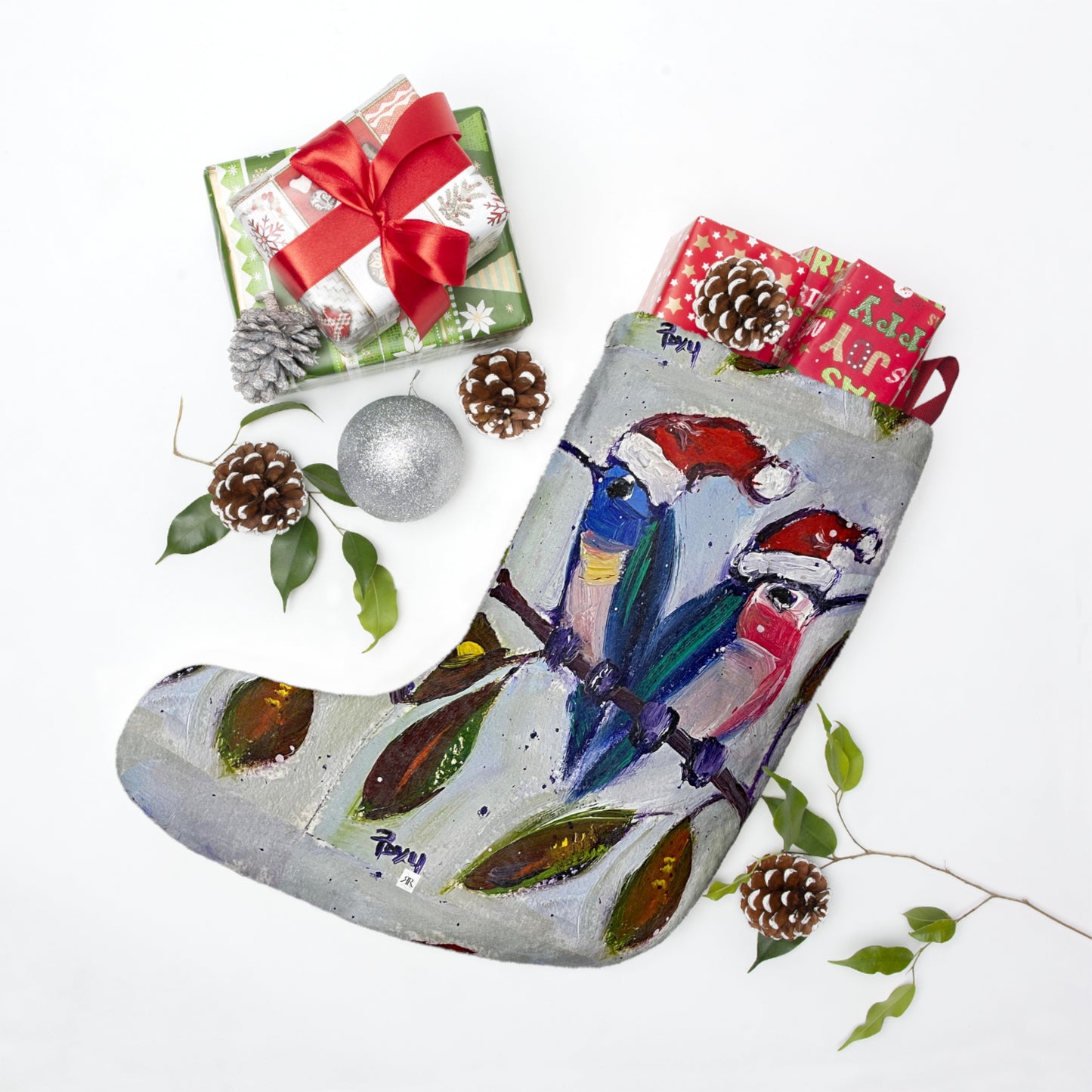 Holiday Hummingbirds Christmas Stocking