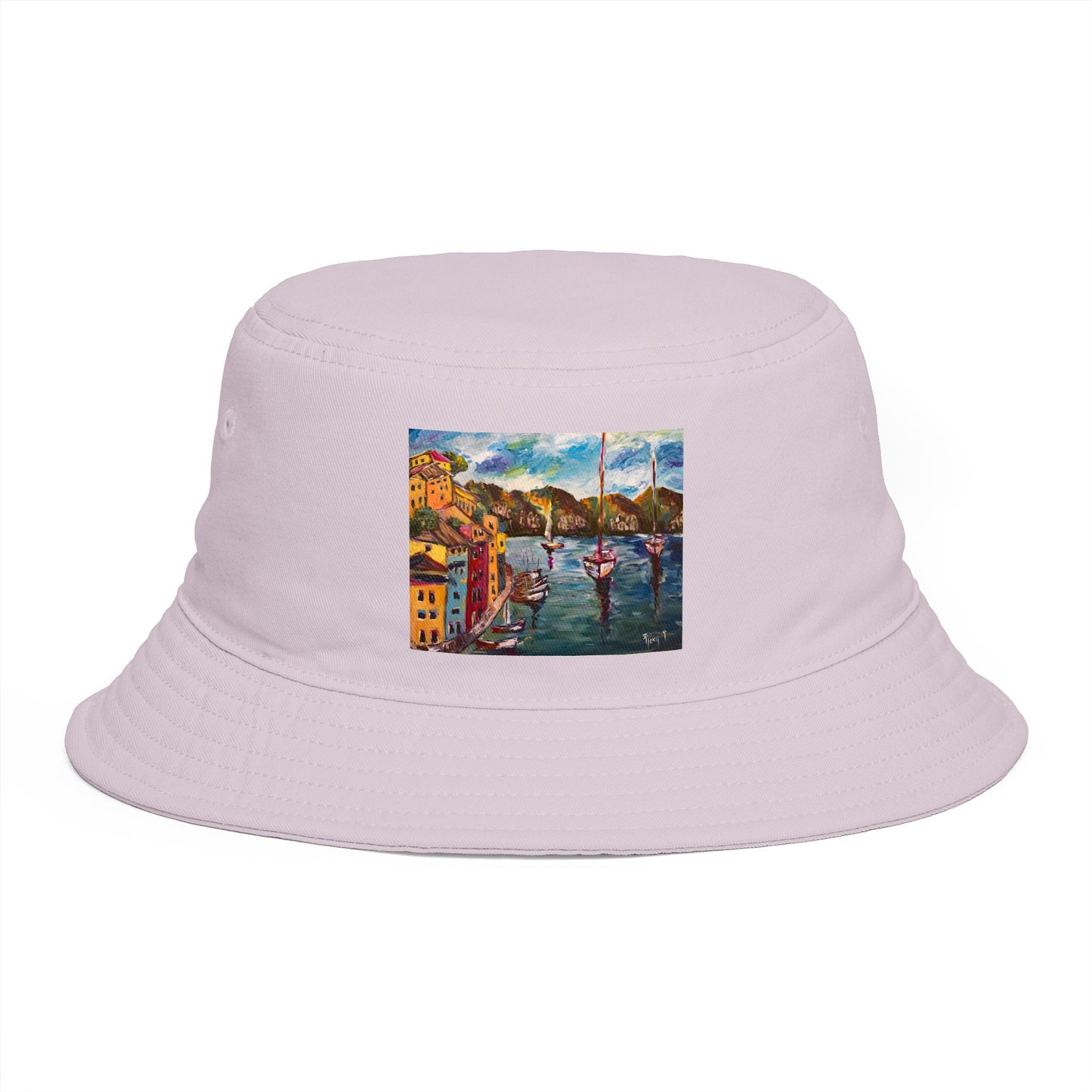 Roxy Rich Fine Art  Portofino Harbor - Bucket Hat — Stylish Durable Travel Hat