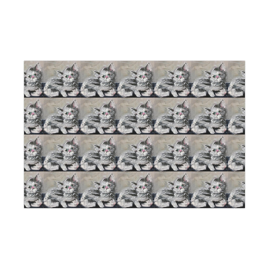 Babe Persian Cat Repetitive Print Gift Wrapping Paper
