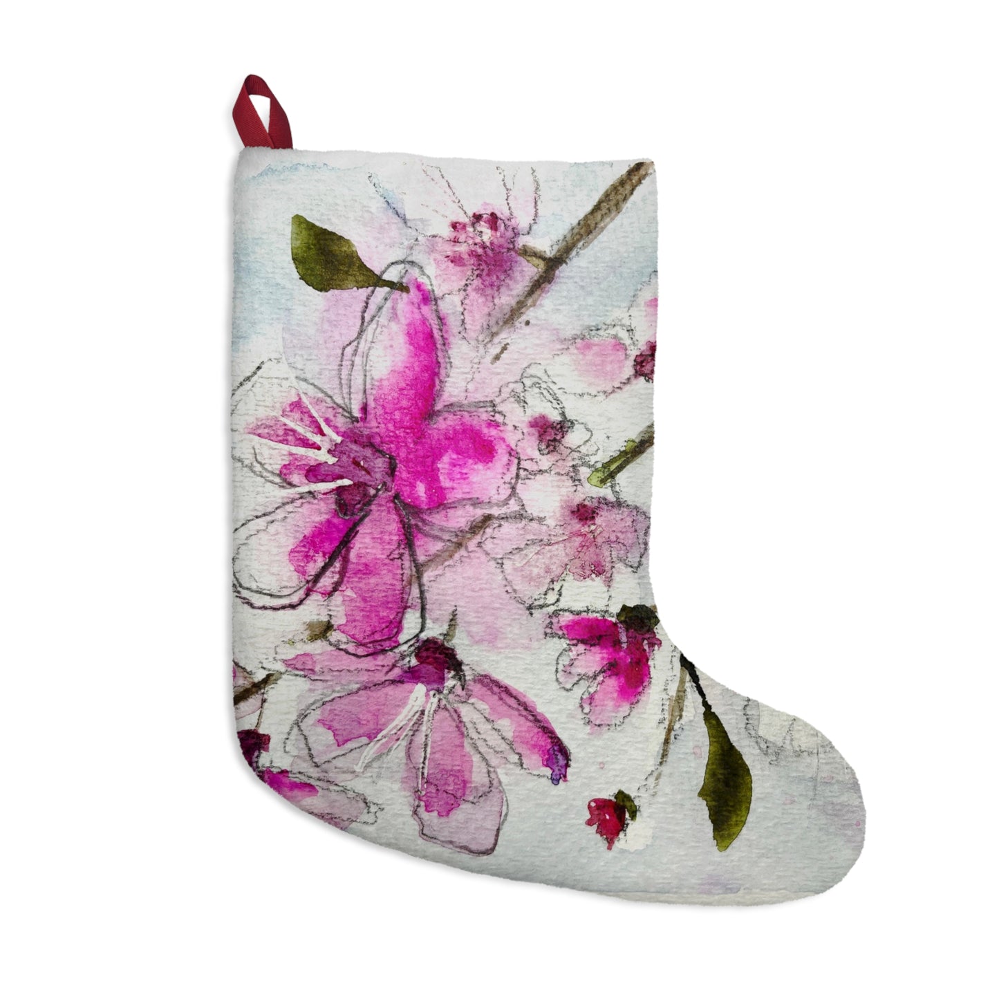 Cherry Blossoms Christmas Stocking