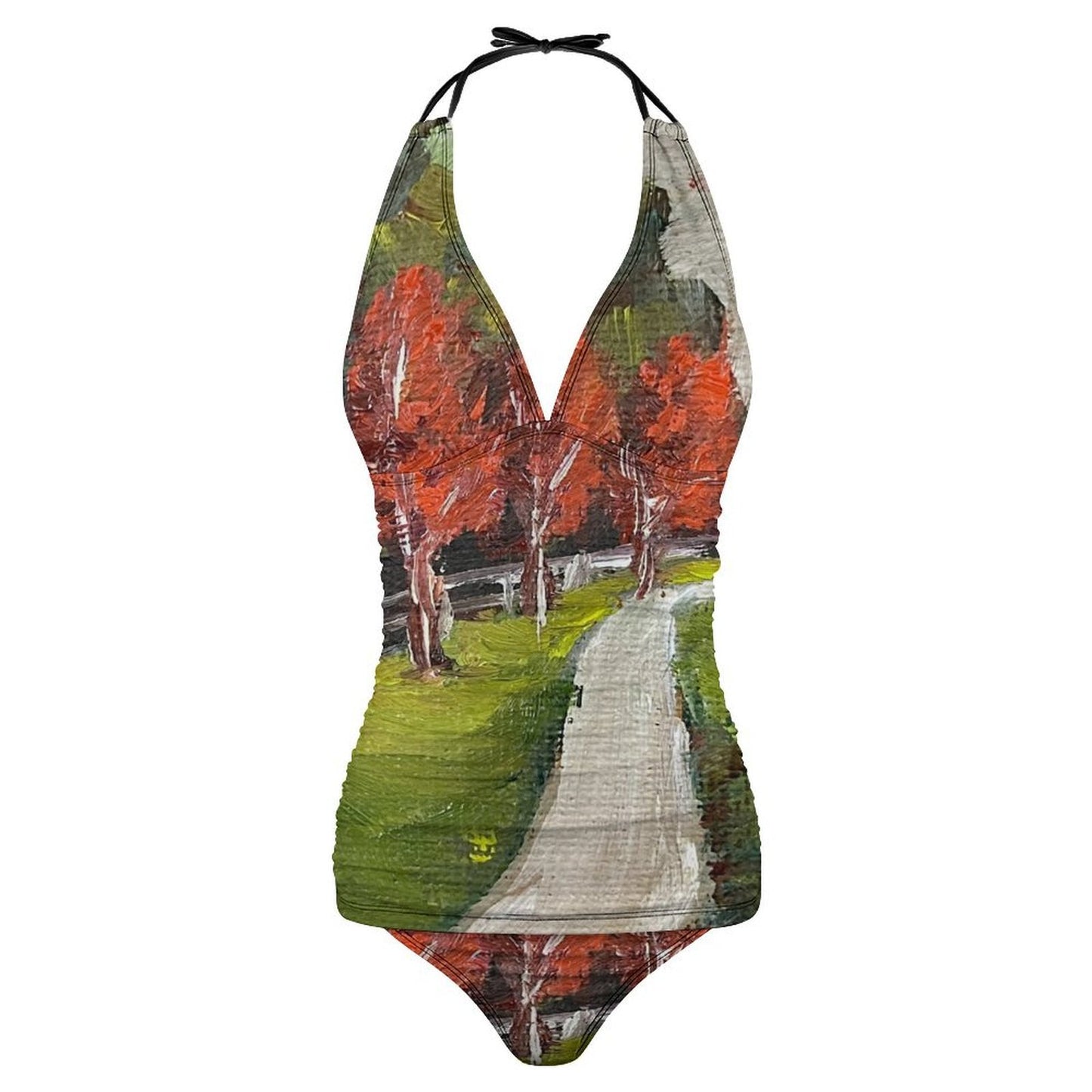 Maples Slim Fit Tankini Split Swimsuit