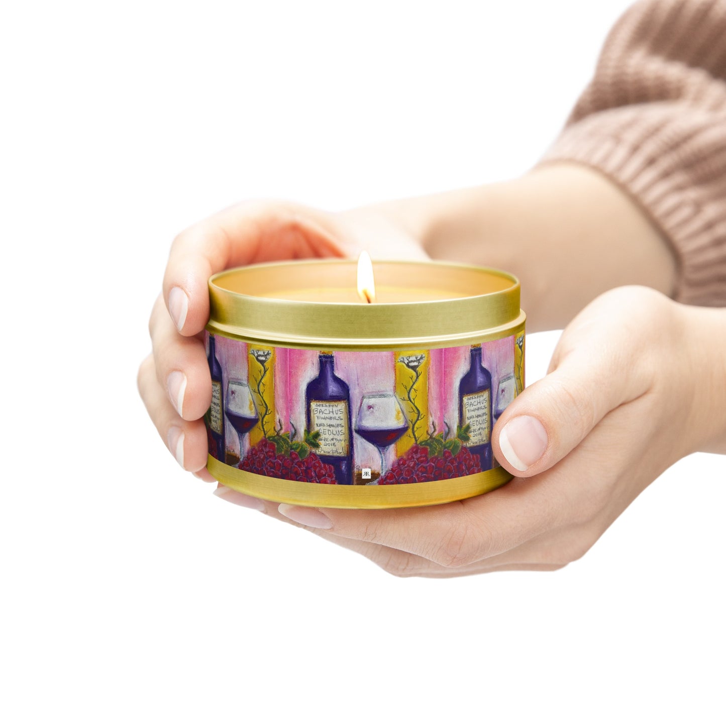 Aeolus GBV Wine & Clique Glass Tin Candle