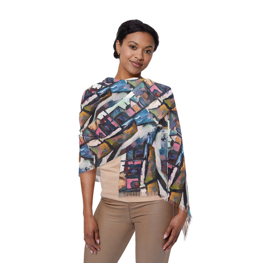 Colorful Scarf — Artistic Lightweight Neck Wrap- Wharf Boats
