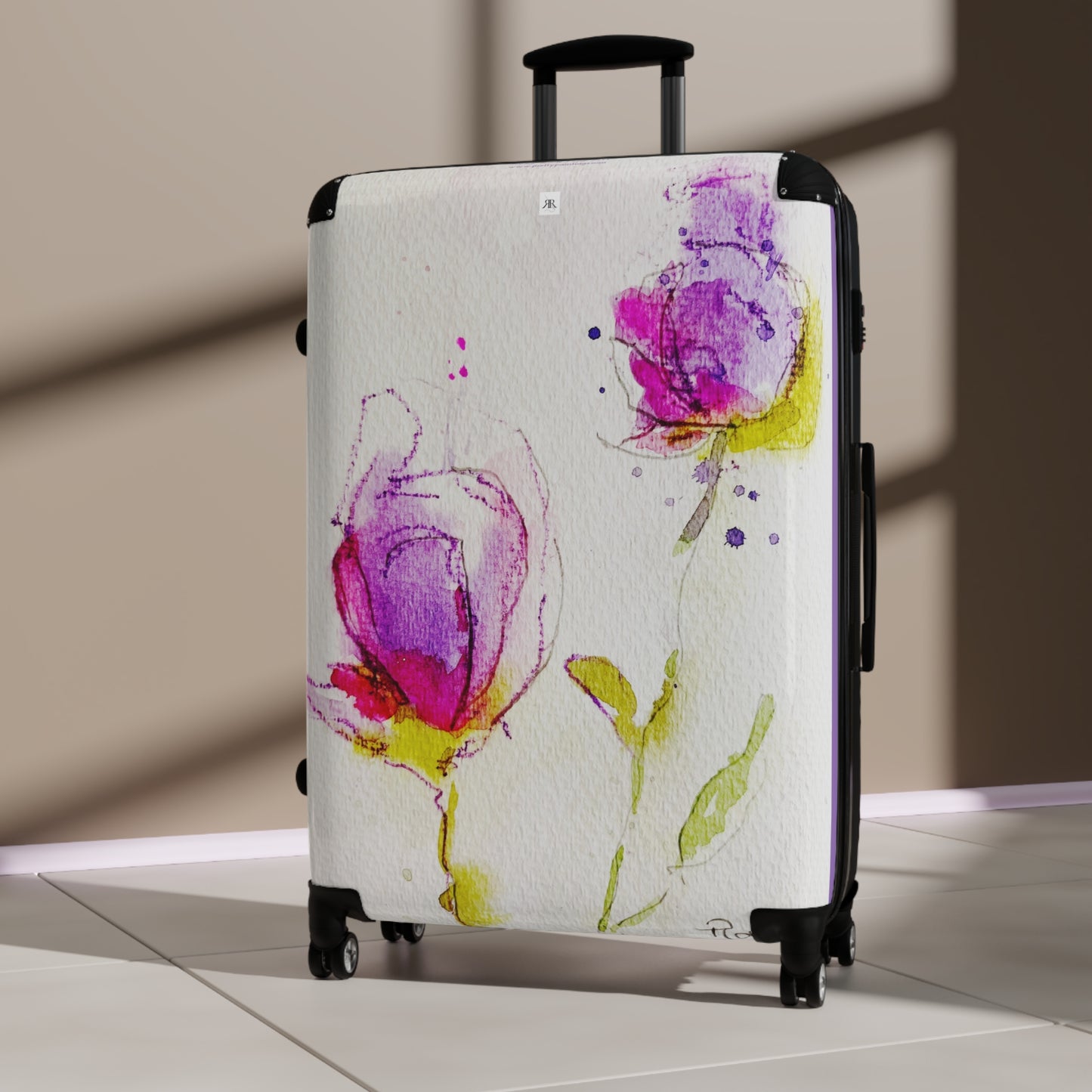 Loose Floral Buds Carry on Suitcase