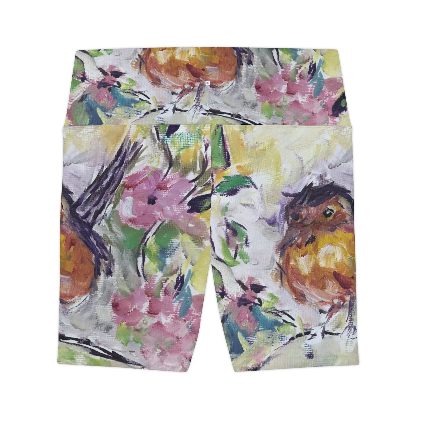 Women's Workout Shorts - Robin in Cherry Blossoms