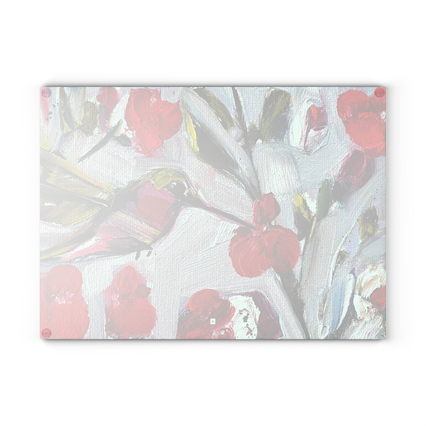 Hotlips Hummingbird Glass Cutting Board