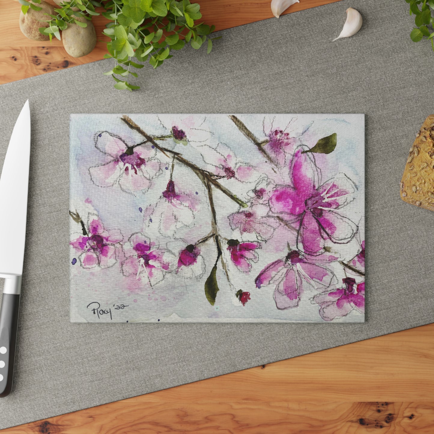 Cherry Blossoms Cutting Board