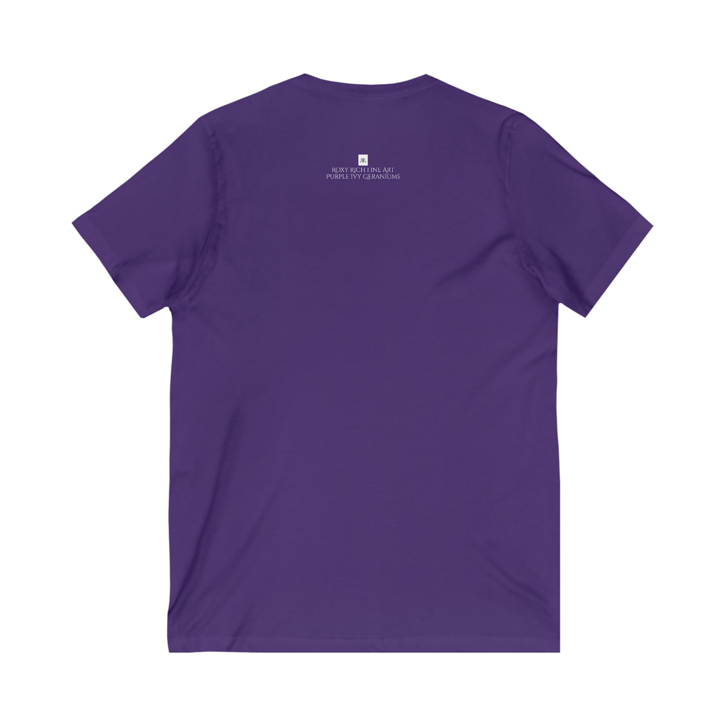 Purple Ivy Geraniums-Camiseta unisex de manga corta con cuello en V