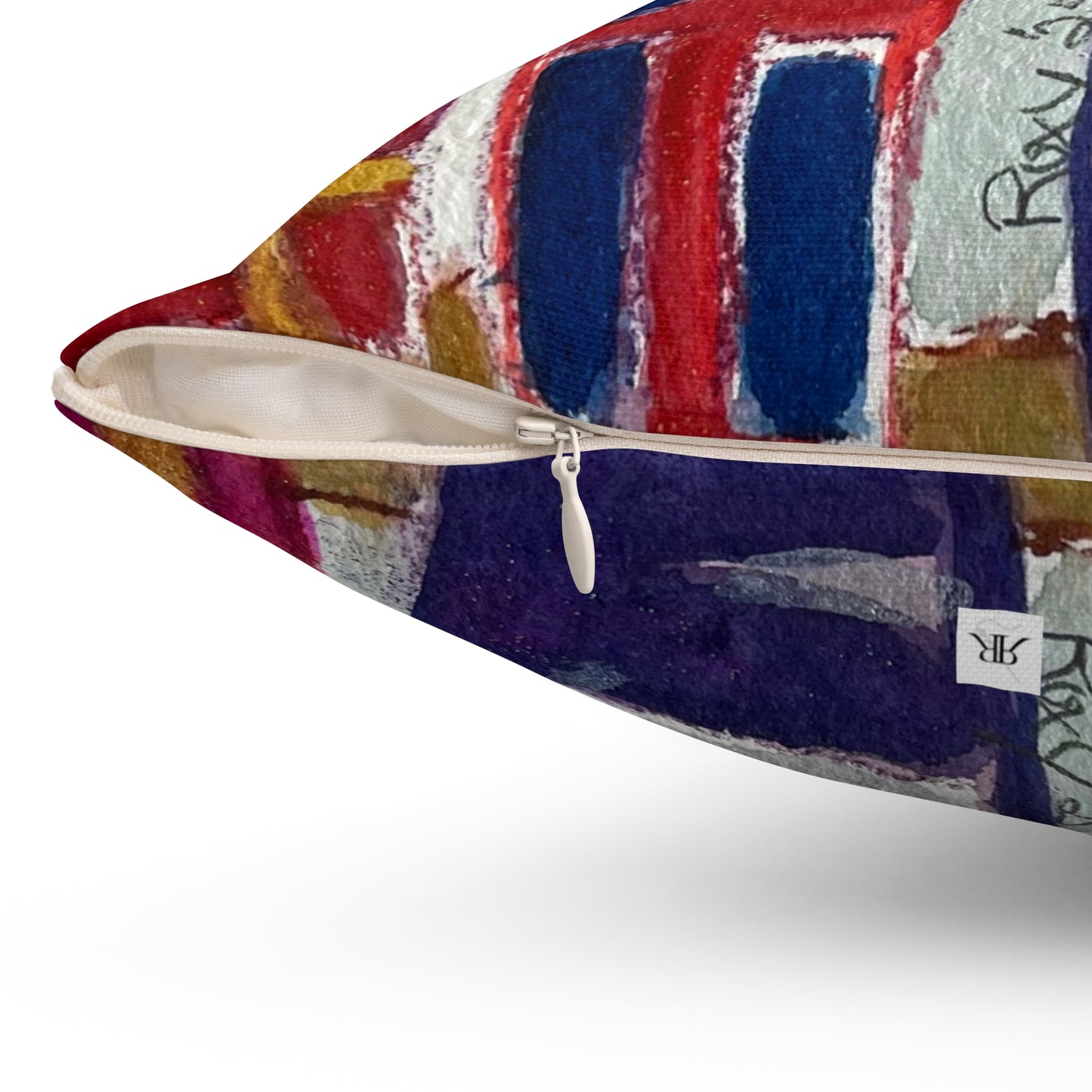 Indoor Spun Polyester Square Pillow-Merry Wine