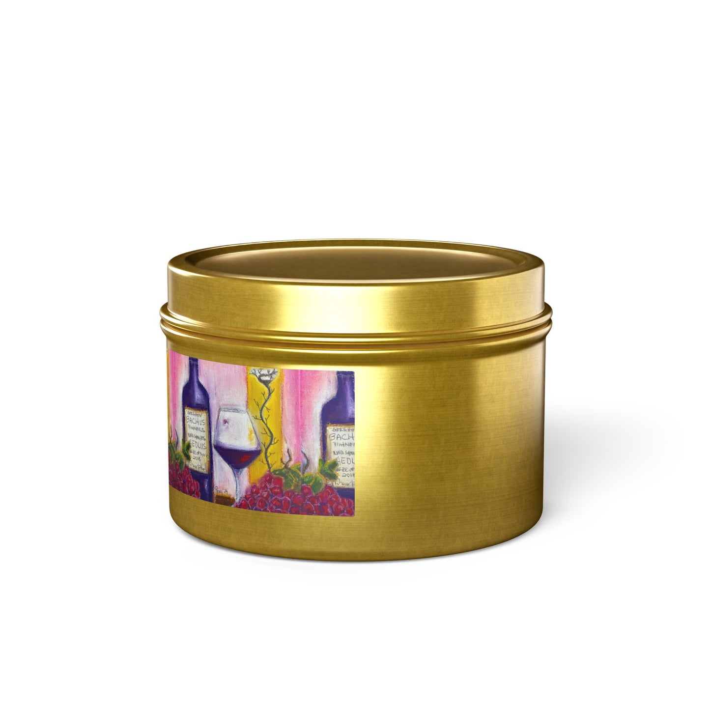 Aeolus GBV Wine & Clique Glass Tin Candle