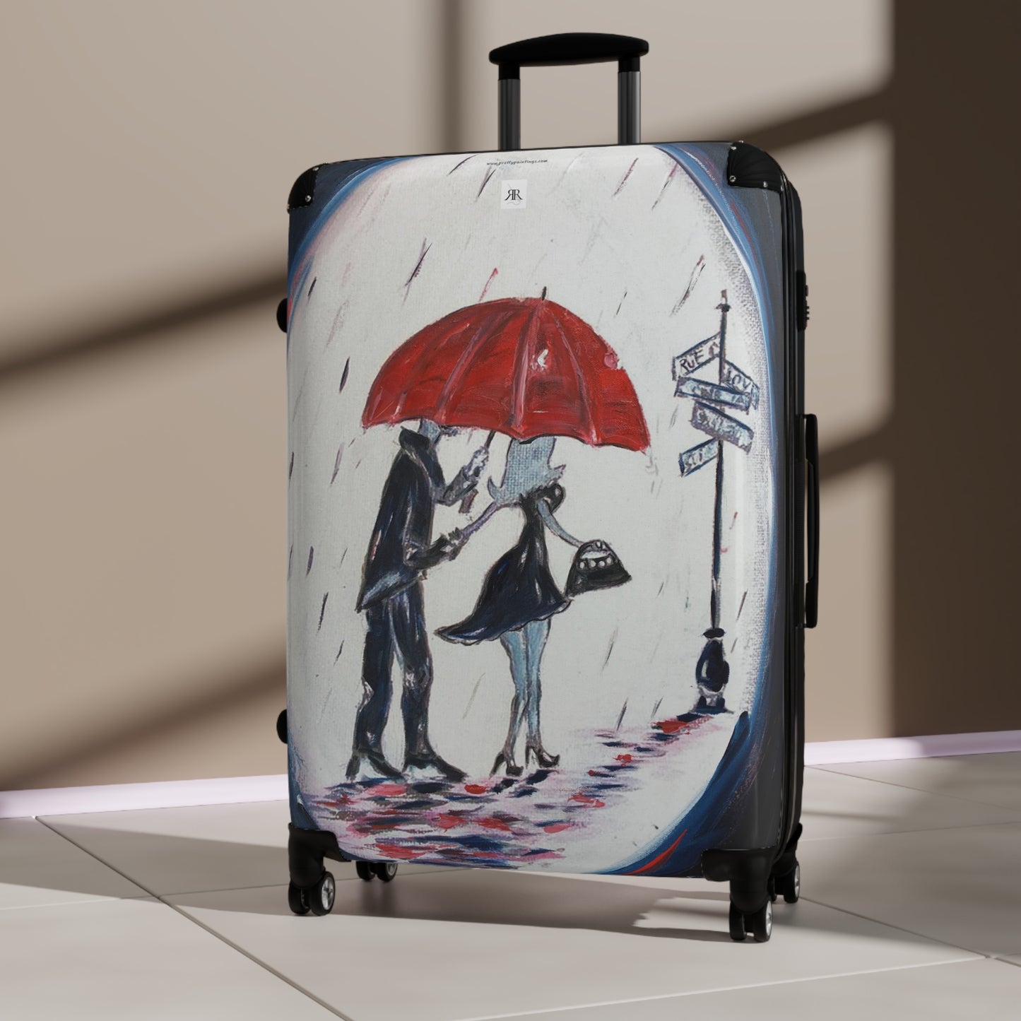 Romatic Couple in Paris "The Gentleman" Carry on Suitcase