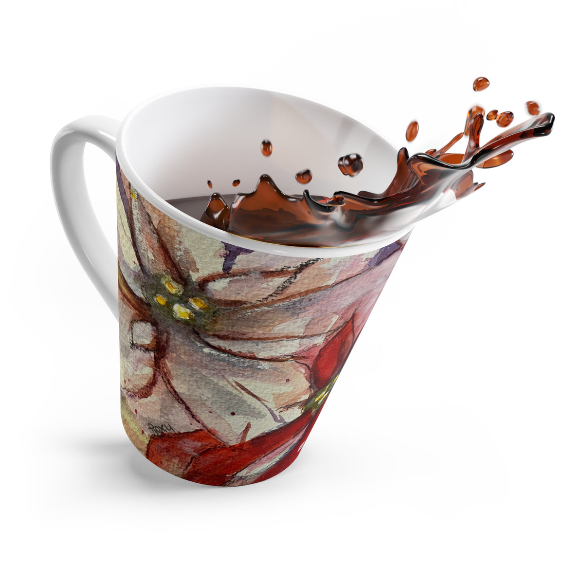 Mug - Poinsettias-Made in and Ships from America