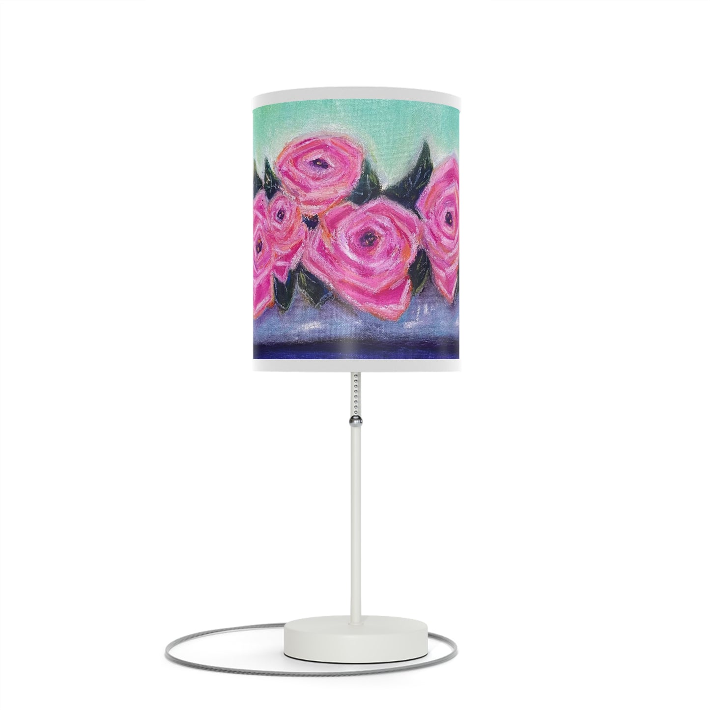 Tin Full of Roses Lamp on a Stand, US|CA plug
